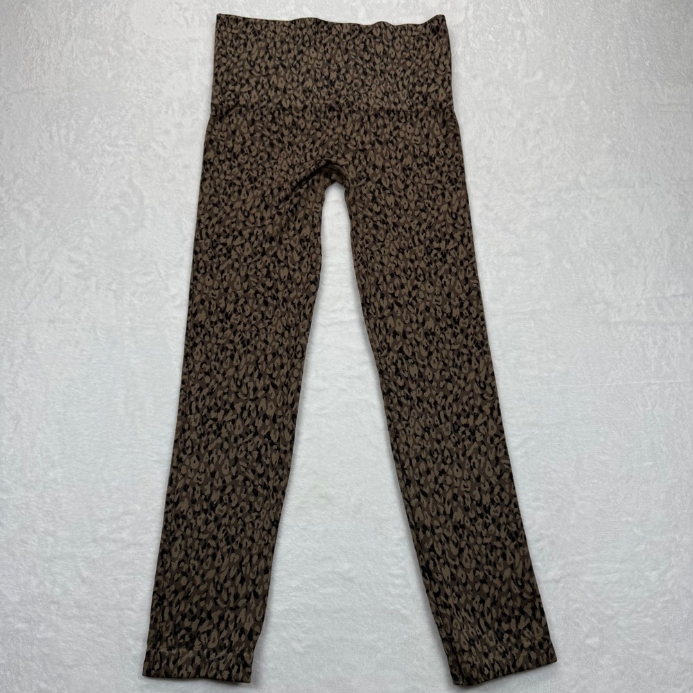 Spanx Leopard Print Seamless Leggings High Waisted Tummy Control Medium‎